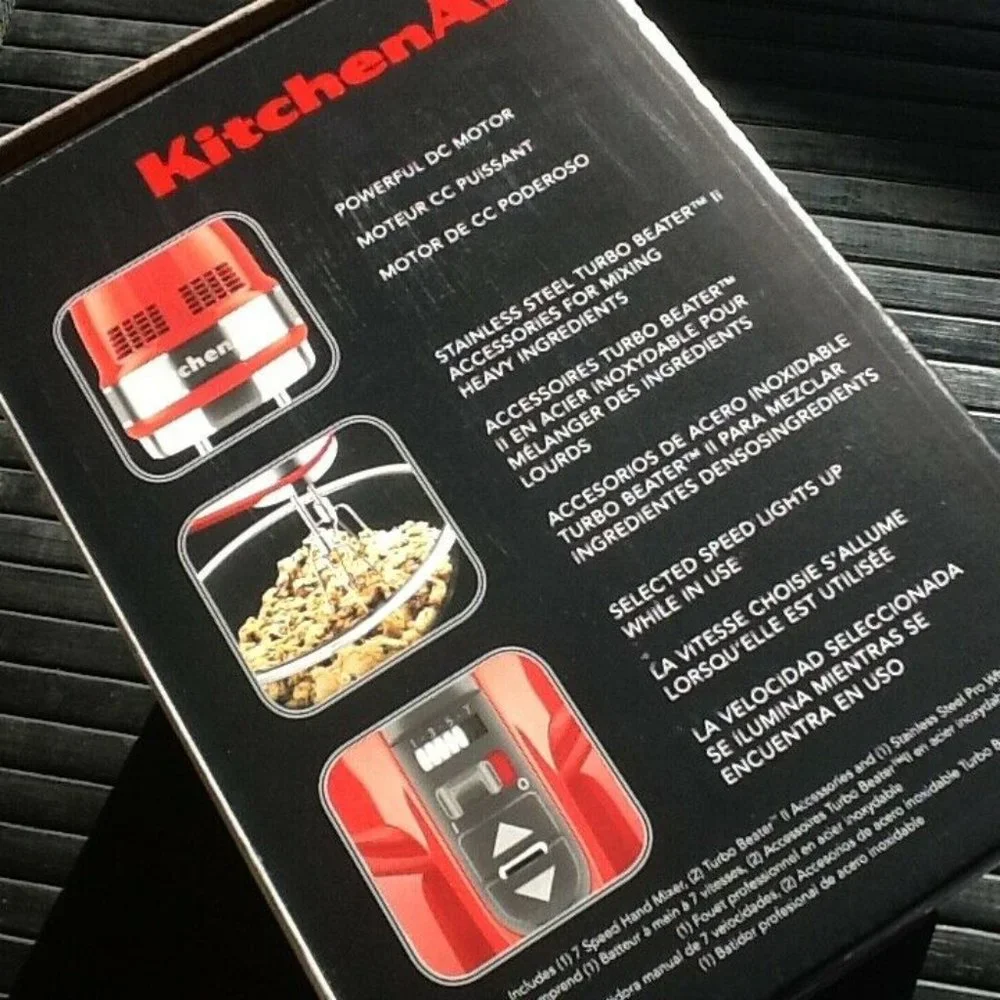 brand new EMPIRE RED KitchenAid Soft Start™ 7-Speed Hand Mixer - Model KHM7210ER